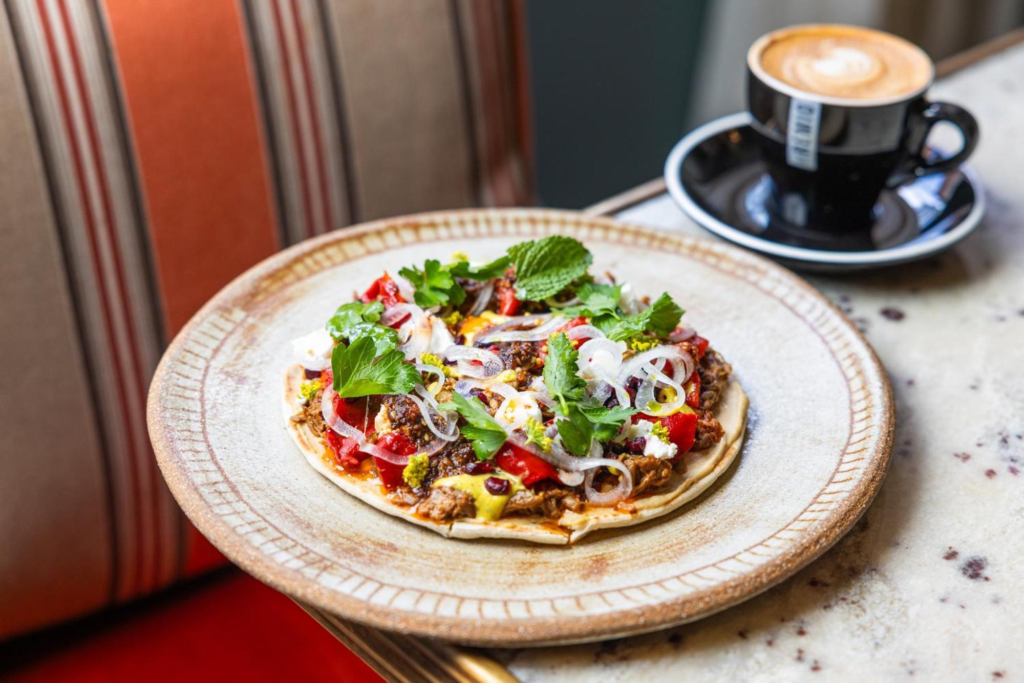 Ovolo The Valley Brisbane Esterno foto A vegan pizza at the restaurant